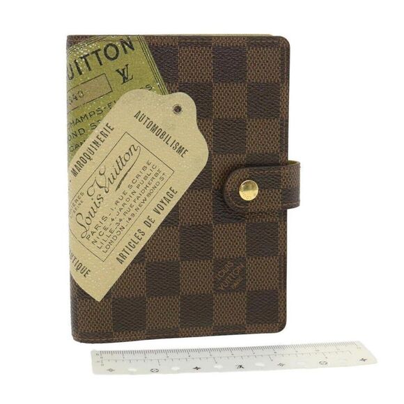 LOUIS VUITTON Damier Ebene label Agenda PM Day Planner Cover - Picture 1 of 15
